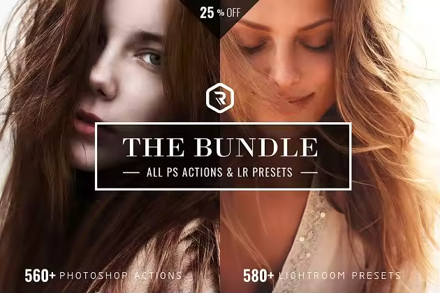 专门为风景&人物照片特效处理准备的640款Lightroom预设和590款PS动作 The Bundle – All Actions & Presets