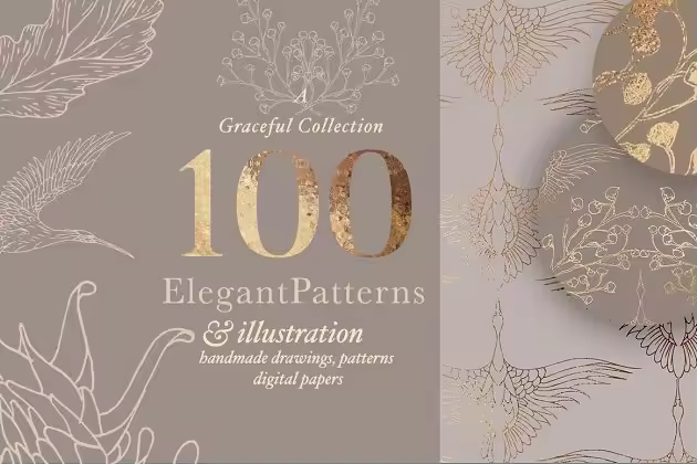 奢华错综复杂插画图案纹理背景[1.15GB] Intricate Illustrations & Patterns