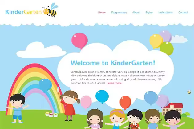 儿童乐园WordPress企业主题模板 Hot Kindergarten