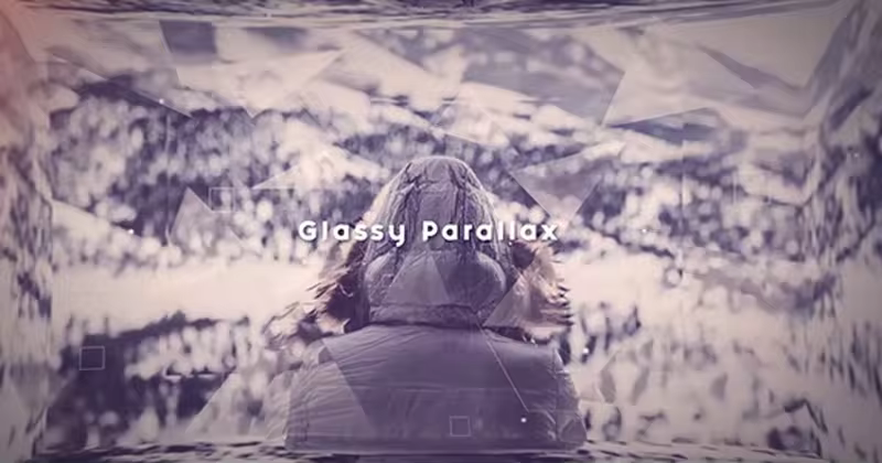 玻璃镜面视差特效幻灯片开场AE模板 Glassy Parallax