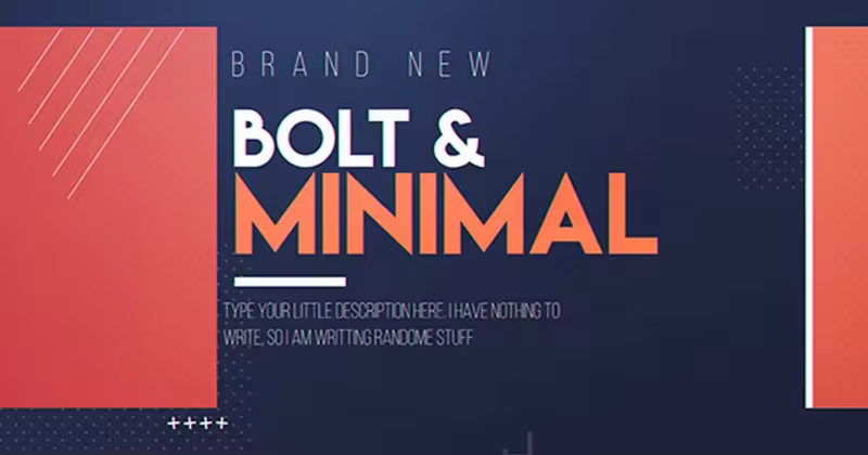 产品演示介绍开场视频幻灯片AE模板 Bolt & Minimal