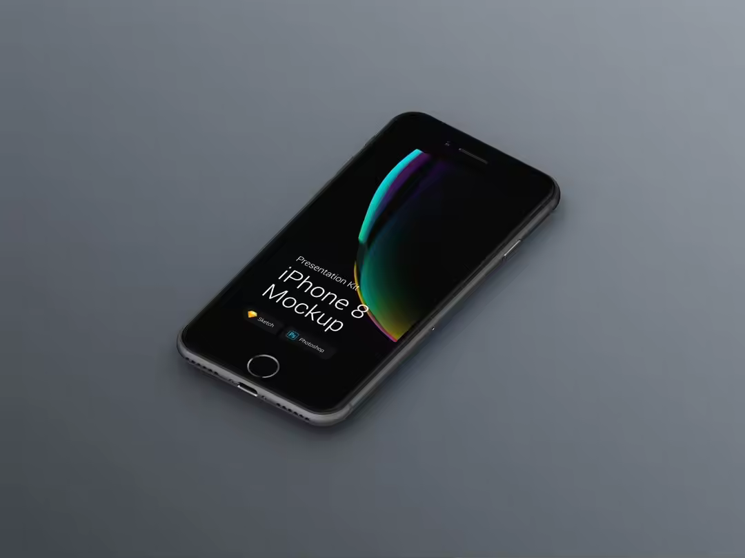 超级主流桌面&移动设备样机系列：iPhone 8 苹果智能手机样机 [兼容PS,Sketch;共3.72GB]