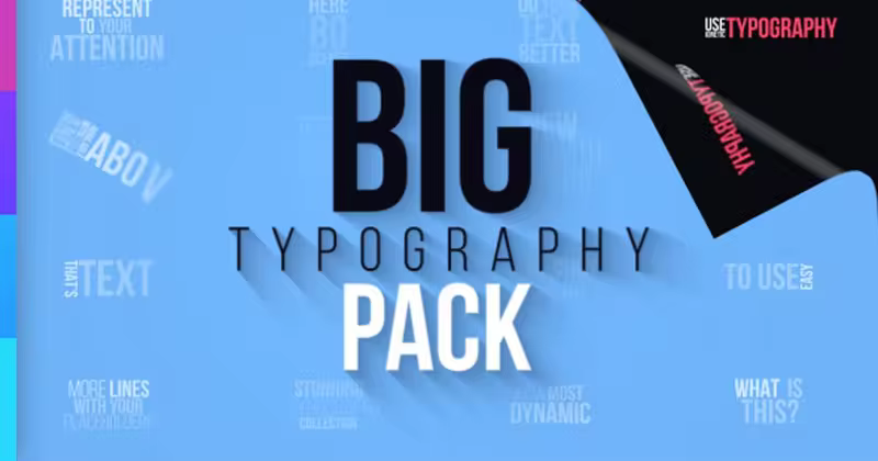 80款视频场景字幕标题特效AE模板 Big Typography Pack