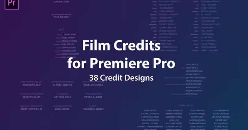 电影视频片尾字幕动画PR模板 Film Credits Kit