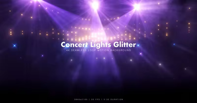梦幻音乐舞台灯光背景视频v18 Concert Lights Glitter 18