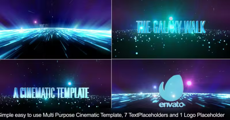 银河漫游电影开场视频模板 The Galaxy Walk-Cinematic Template-Apple Motion