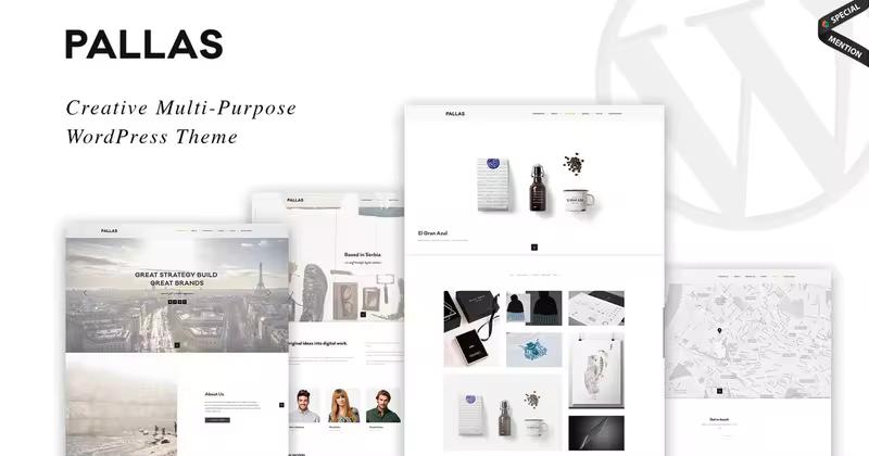 创意产品企业网站多用途WordPress主题 Pallas – Creative Multi-Purpose WordPress Theme