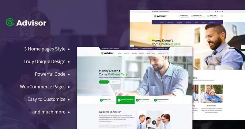 顾问/咨询/商业/金融行业适用的WordPress主题 Advisor | Consulting, Business, Finance WordPress