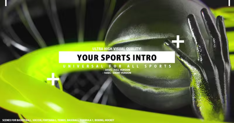 体育竞技节目开场视频特效AE模板 Your Sports Intro