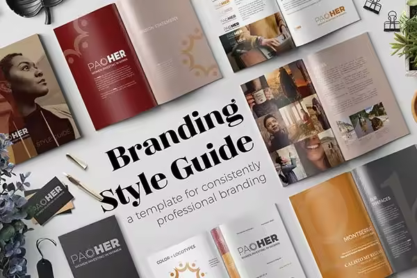 品牌风格指南的杂志模板下载 Branding Style Guide Template [ai,psd,indd]