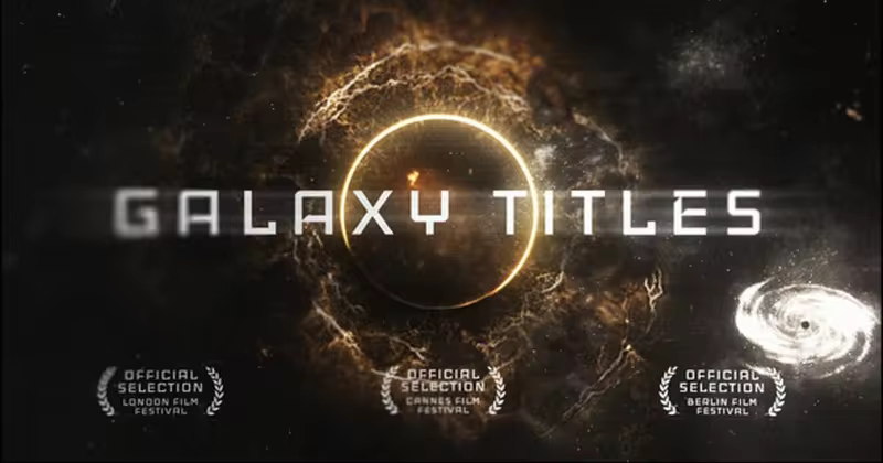 航空太空探险未来主义风格AE模板 Epic Galaxy Titles