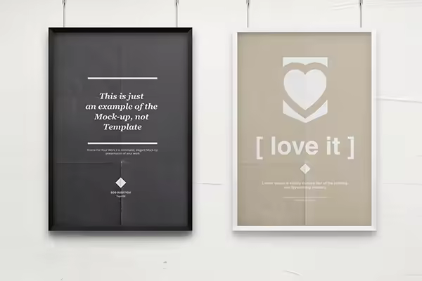 高品质的时尚高端海报宣传单DM样机VI展示模型mockups