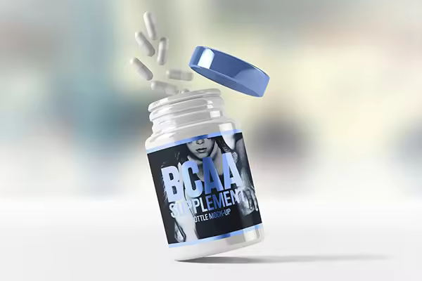 高品质的维生素药品营养品保健品包装设计VI样机展示模型mockups