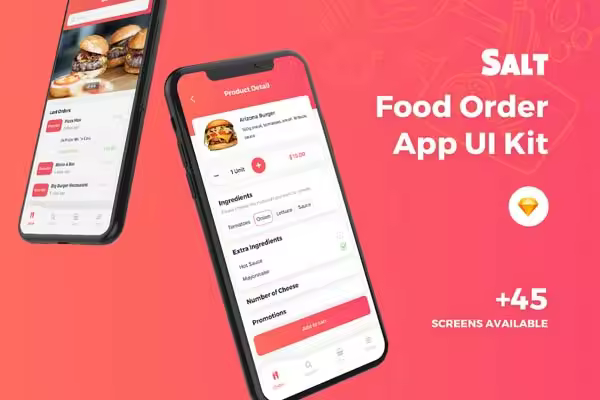 小咖下午茶：Sketch打造的美食类外卖送餐APP UI KITS模板