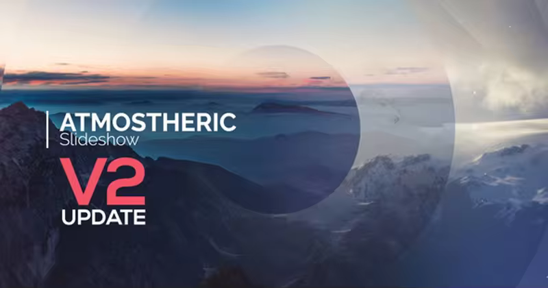 虚幻飘渺由近及远视频特效AE模板 Atmospheric Slideshow