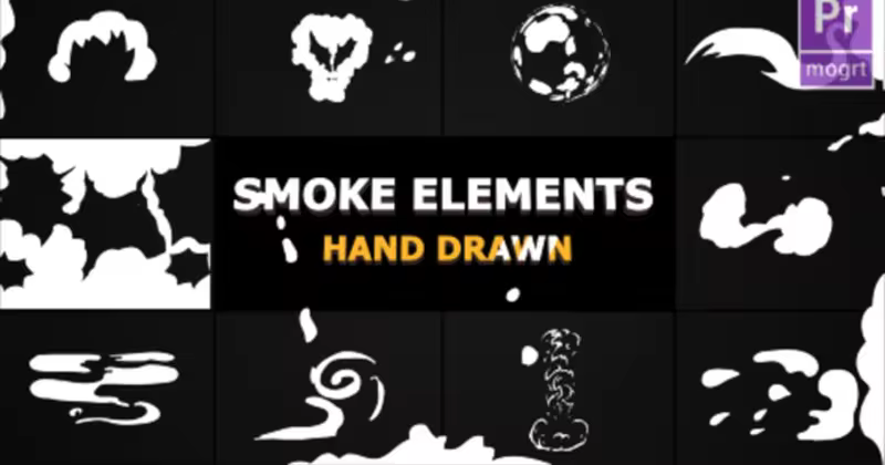 卡通烟雾元素与转场PR模板 Cartoon SMOKE Elements And Transitions