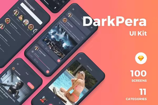 小咖下午茶：多功能的高端社交APP UI KIT [Sketch]