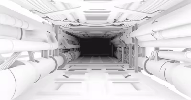 科幻管式隧道4K高清视频素材 Pipe Tunnel 4k