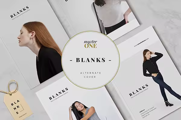 现代极简的服装导购杂志模板下载 BLANKS Minimal Lookbook/Magazines [indd]