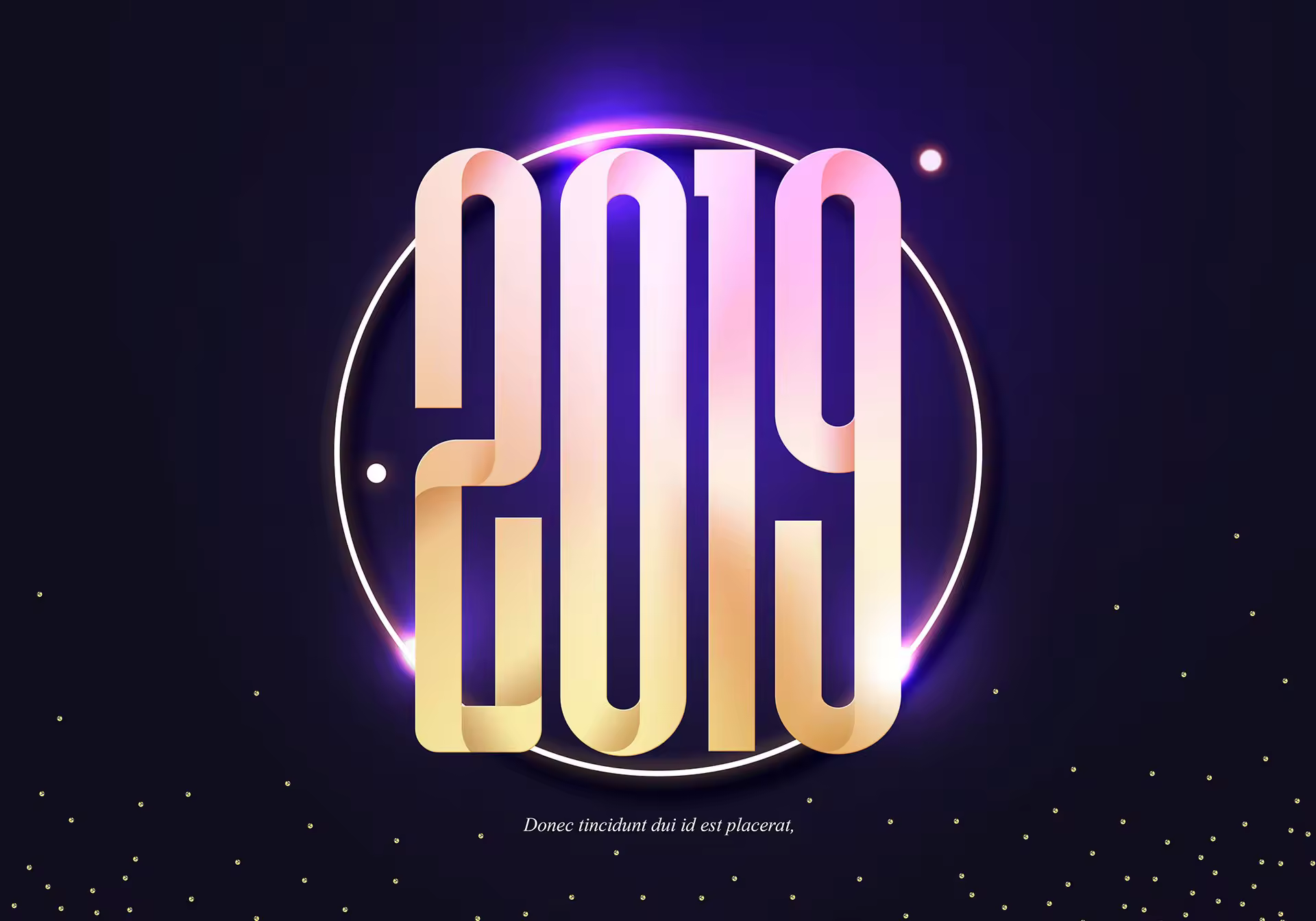 2019猪年数字创意图形素材PSD