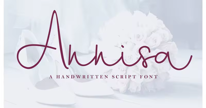 时尚现代仿签名英文手写字体 Annisa Script Font