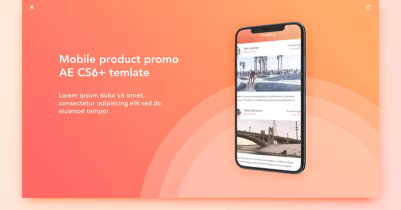 移动产品促销AE视频模板 Mobile Product Promo