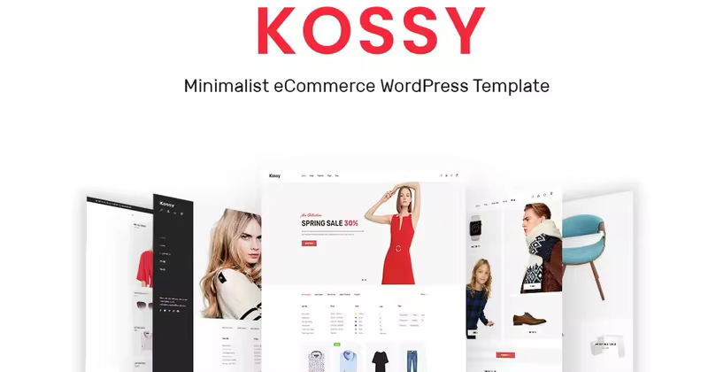 极简主义网上商城WordPress电商主题模板 Kossy – Minimalist eCommerce WordPress Theme
