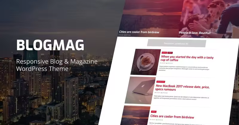极简主义风格响应式WordPress博客&杂志主题模板 BlogMag – Responsive Blog and Magazine WordPress T