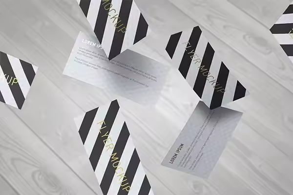 时尚高端名片海报设计VI样机展示模型mockups