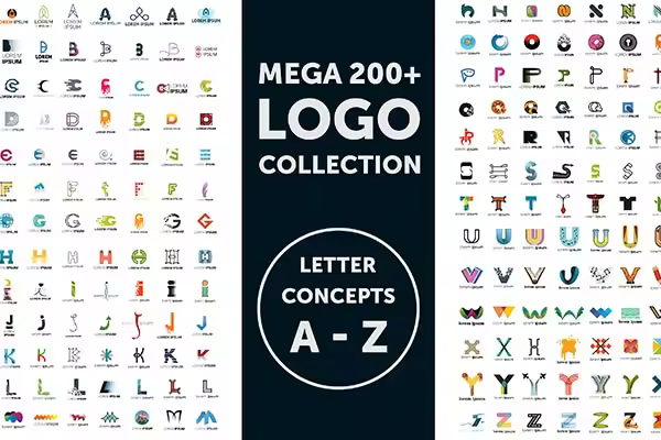 200+英文字母logo标志设计矢量模板