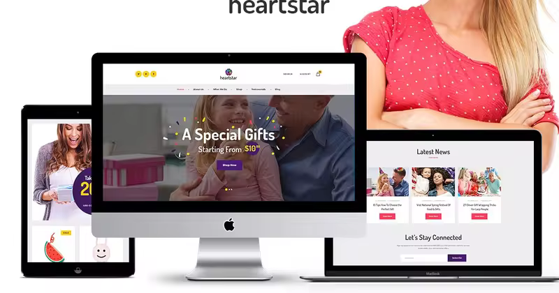 时尚礼品店和活动策划WordPress主题 HeartStar