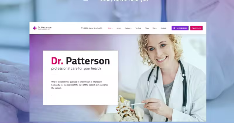 家庭医生私人诊所网站WordPress主题模板 Dr.Patterson