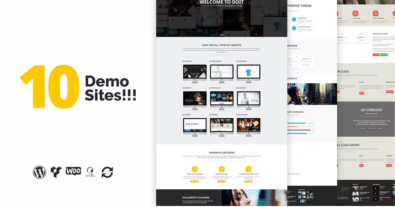 10套Demo多用途创意网站WordPress主题模板下载 DOIT – Creative Agency MultiPurpose Theme