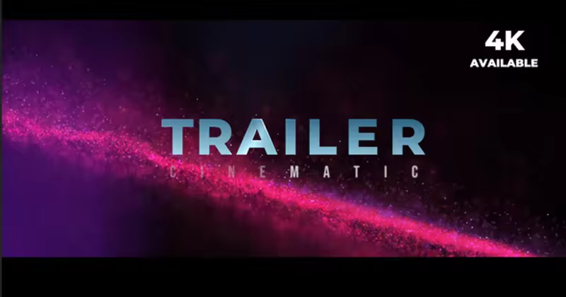 粒子动画特效电影预告片AE视频模板 Cinematic Trailer