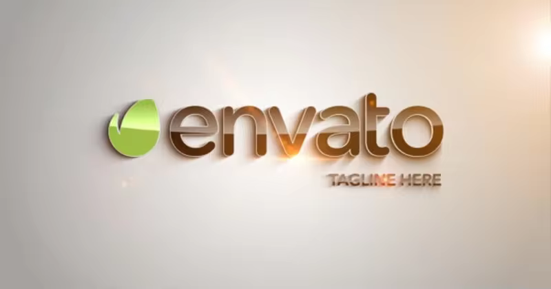 简约金属镜面效果Logo设计演示AE模板 Clean Part Logo Intro