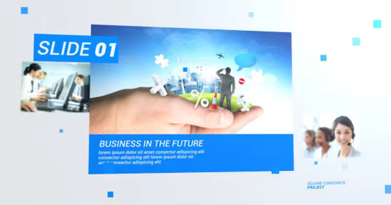 公司介绍/简介视频AE模板 Square Corporate Presentation