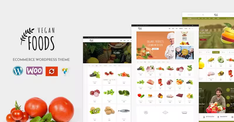 水果生鲜类超市WooCommerce网上商城WordPress主题模板 Vegan – Organic Store WooCommerce WordPress Theme