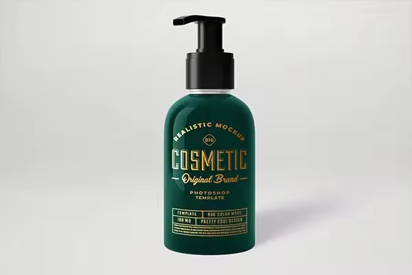 时尚简约高端化妆品包装设计VI样机展示模型mockups