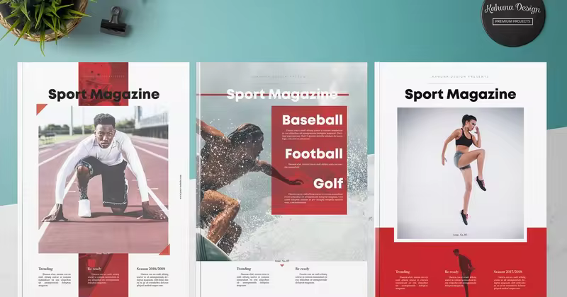 体育运动杂志设计模板素材 Sport Magazine