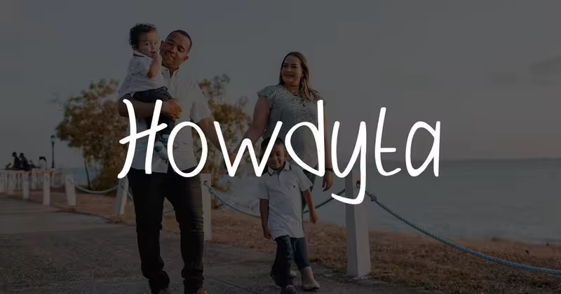 可爱手写英文无衬线字体 Howdyta – Cute Display Font