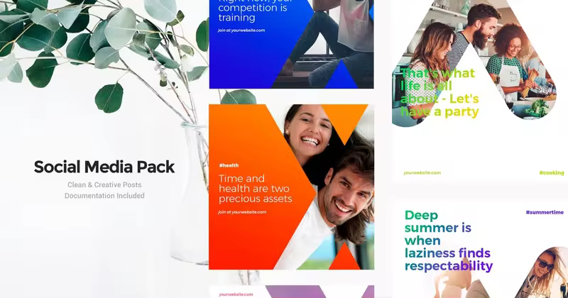 社交媒体促销广告Banner图设计模板v39 Social Media Banners – Vol39
