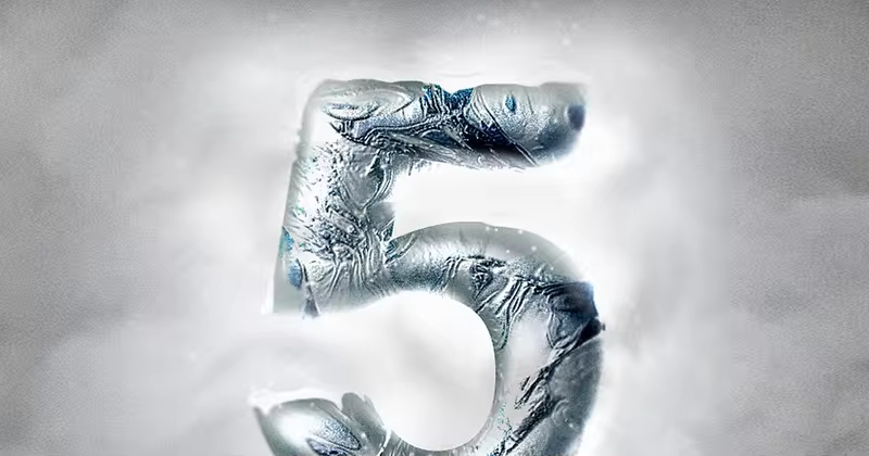 冰雪冰冻效果PS图层样式PSD模板 Ice Chrome Photoshop Layer Styles
