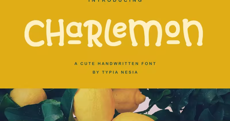 可爱英文手写书籍封面字体 Charlemon Cute Font