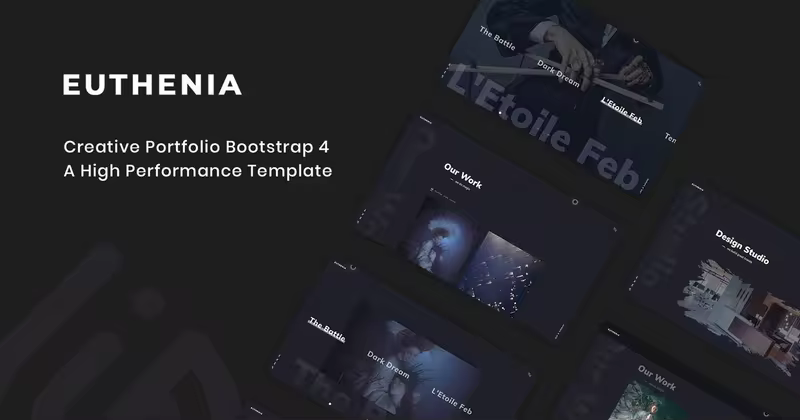 创意作品集网站Bootstrap框架模板下载 Euthenia – Creative Portfolio Bootstrap 4 Template