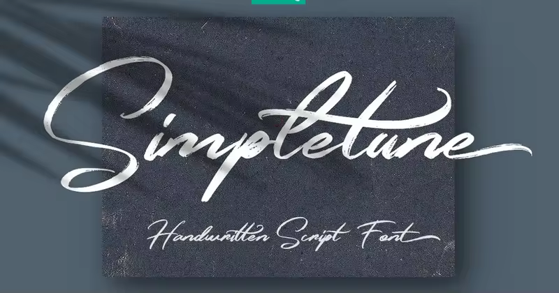 英文手写签名脚本字体 Simpletune – Handwritten Script Font
