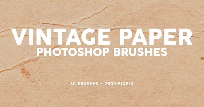 30个高清复古纸张纹理PS印章笔刷合集 30 Vintage Paper Photoshop Stamp Brushes