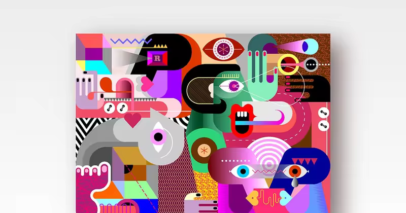 现代抽象艺术矢量图素材 Modern Abstract Art vector illustration