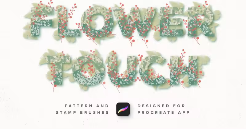 花卉图案纹样Procreate笔刷合集 Flower Touch Procreate Brushes