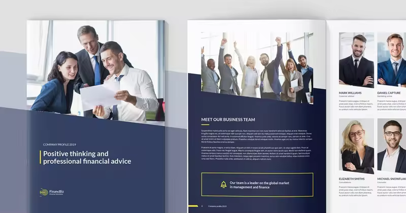 金融财务集团企业画册排版设计模板 FinancBiz – Company Profile