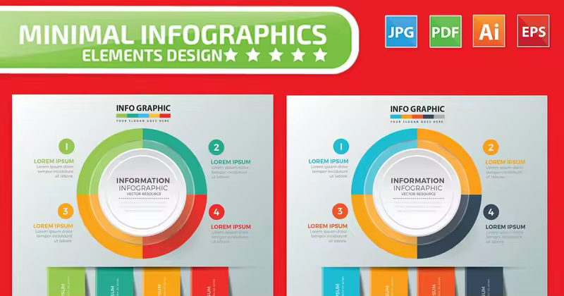 PPT幻灯片设计信息图表项目/步骤/流程说明矢量图形素材v28 Infographics Design